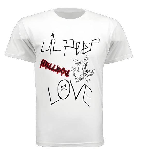 Tops - Lil Peep Custom White T Shirt